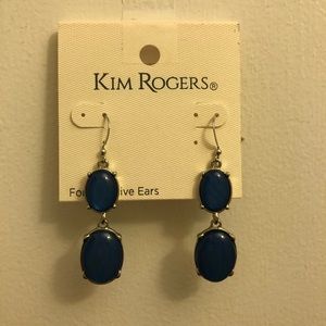 Blue dangle earrings